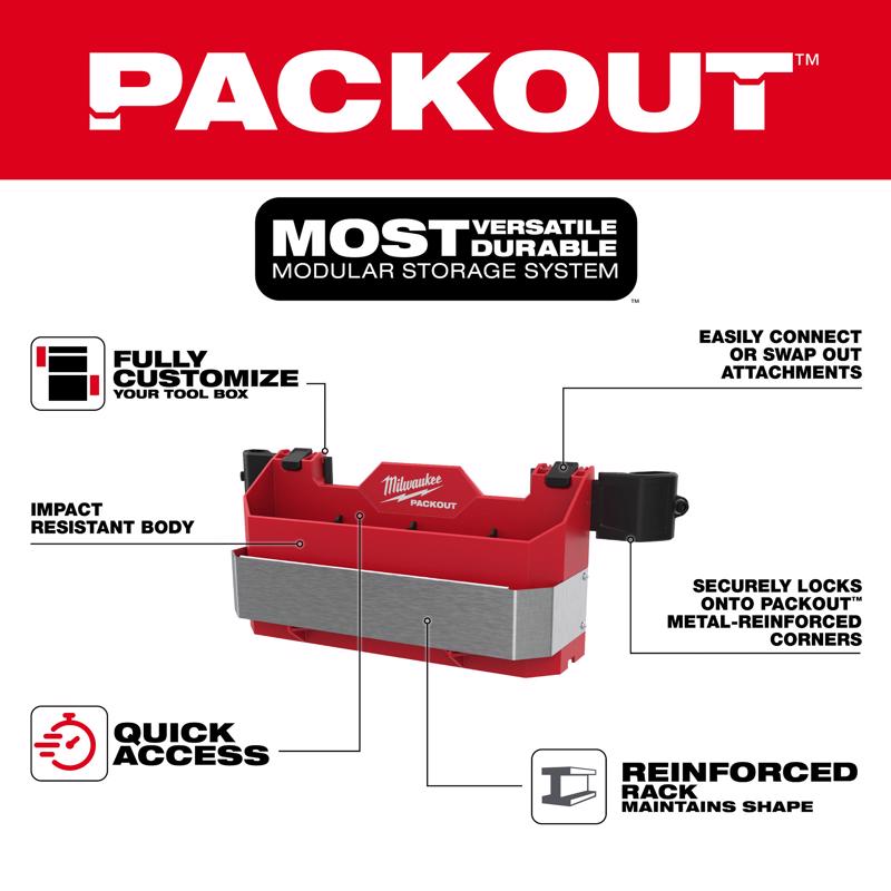 Milwaukee PACKOUT Caddy Black/Red