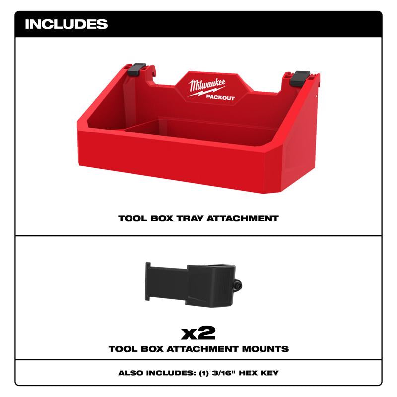 Milwaukee PACKOUT Tool Tray Black/Red