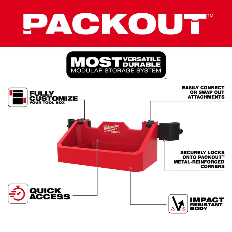 Milwaukee PACKOUT Tool Tray Black/Red