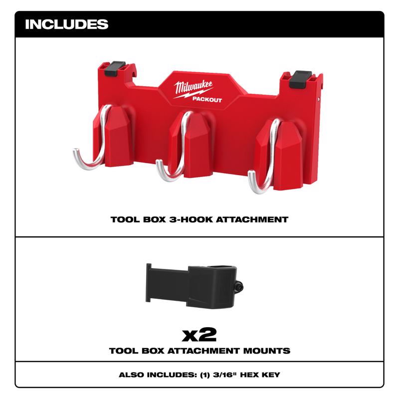 Milwaukee PACKOUT Tool Rack Black/Red