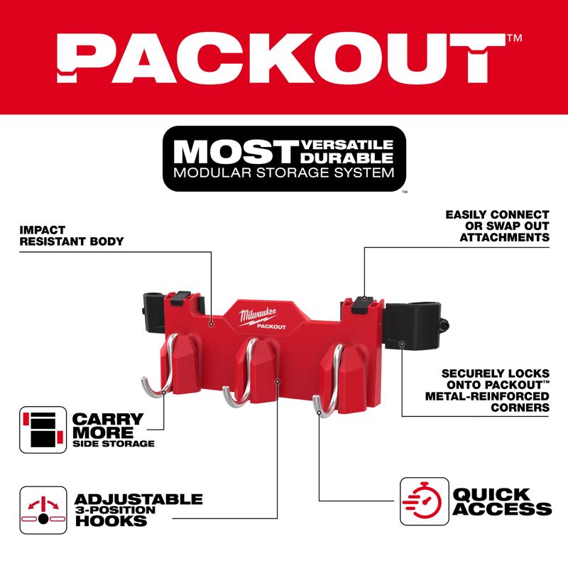 Milwaukee PACKOUT Tool Rack Black/Red