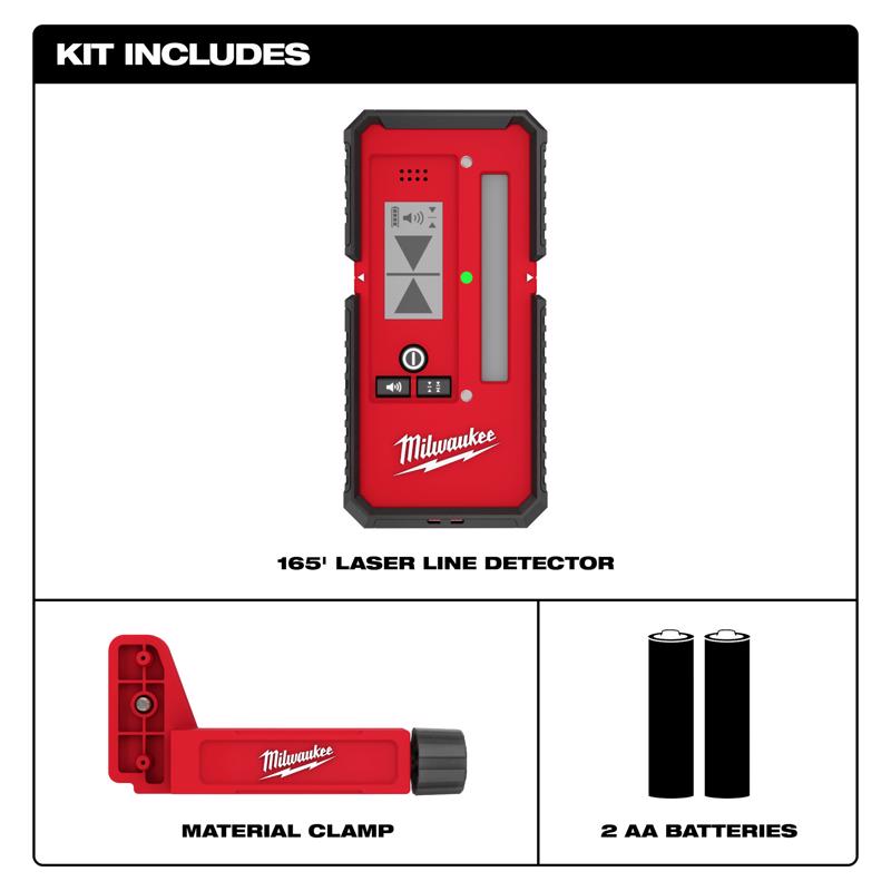 Milwaukee Tool Laser Detector 165 ft. 3 pc