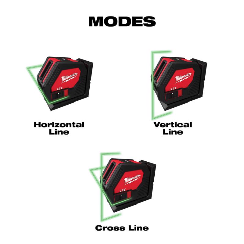 Milwaukee 2 beam Self Leveling Cross-Line Laser 165 ft. 1 pc