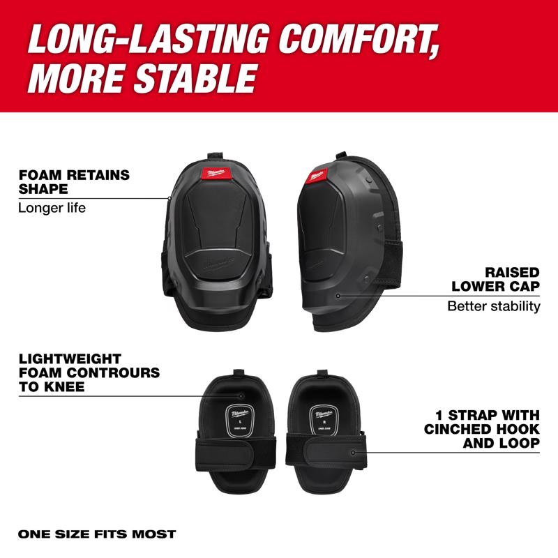 Milwaukee Tool 4.5 in. L X 7 in. W Knee Pads Black