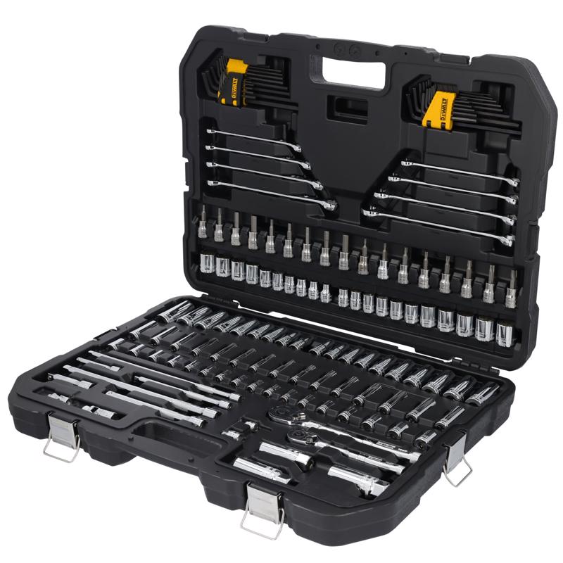 DeWalt ToughSeries 1/4 and 3/8 in. drive Metric/SAE Mechanic's Tool Set 140 pc
