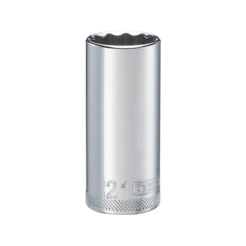 DeWalt 21 mm X 3/8 in. drive Metric 12 Point Deep Socket 1 pc