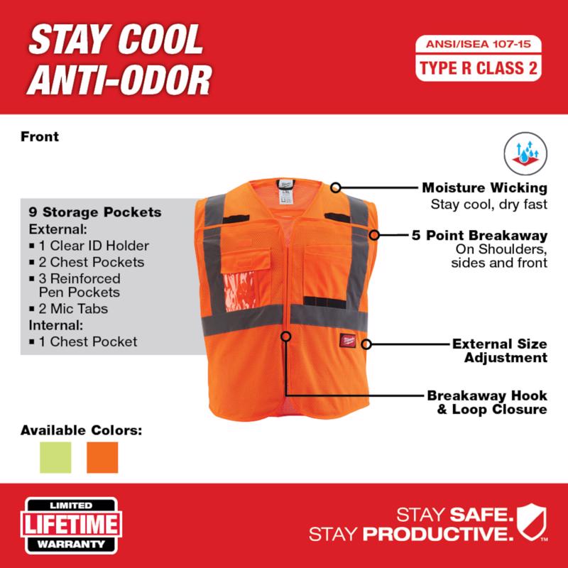 Milwaukee Tool Safety Vest Orange L/XL