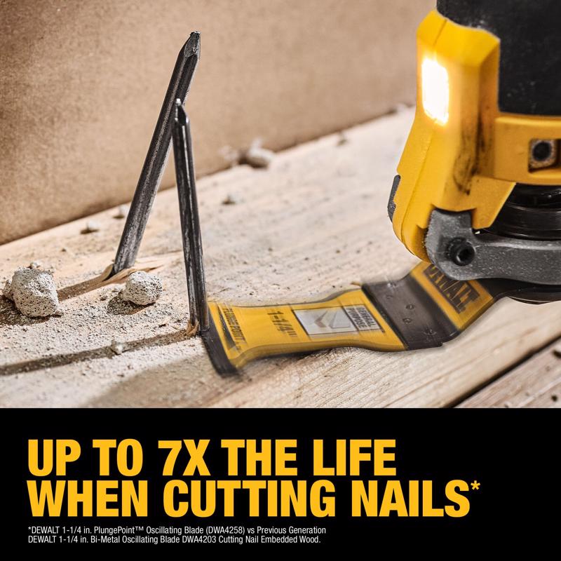 DeWalt 1-1/4 in. W Bi-Metal PlungePoint Oscillating Blade Set 3 pc