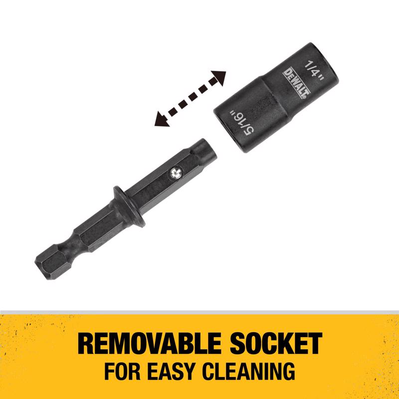 DeWalt 1/4,5/16 in. X 2 in. L Black Oxide Double-Ended Nut Driver 2 pc