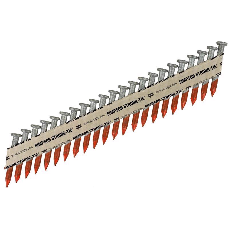 Simpson Strong-Tie Strong-Drive 2-1/2 in. L X 9 Ga. Paper Strip Hot-Dip Galvanized Metal Connector N