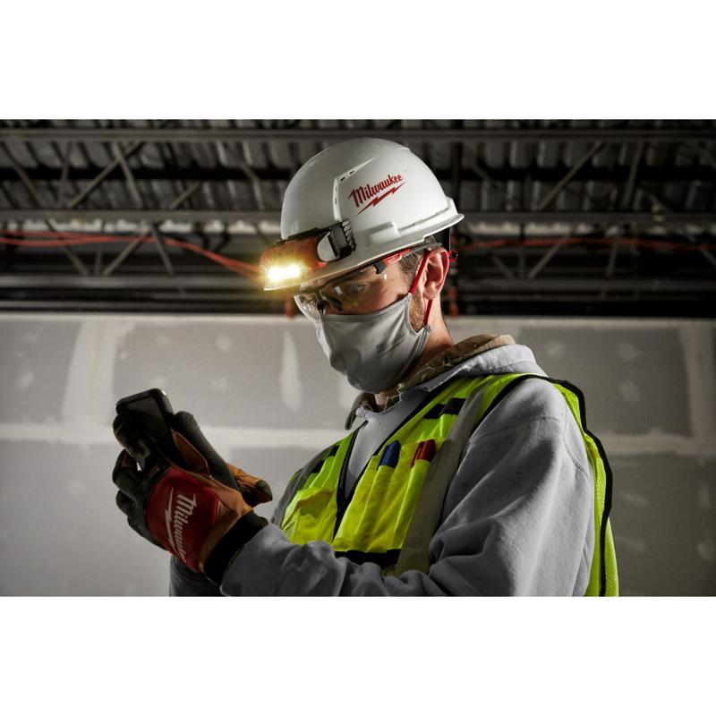 Milwaukee Safety Glasses Clear Lens Black/Red Frame 1 pk