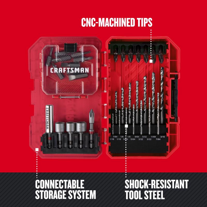 CRAFTSMAN Drill and Driver Bit Set 35 pc
