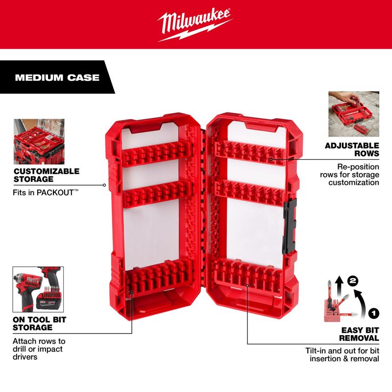 Milwaukee Driver Bit Set Alloy Steel 100 pc