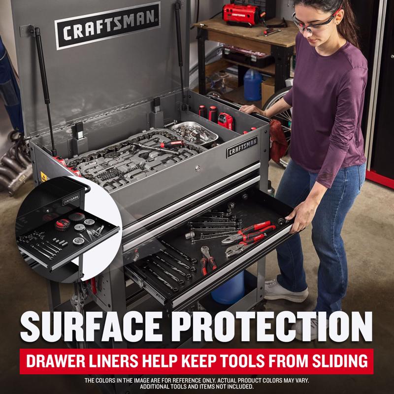 Craftsman 30 in. 4 drawer Metal Black Utility Cart Rolling Tool Cart 41.38 in. H X 22 in. D
