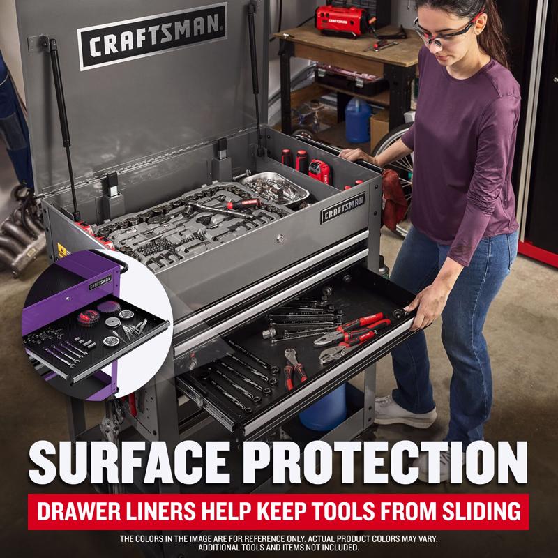 Craftsman 30 in. 4 drawer Metal Purple Utility Cart Rolling Tool Cart 41.38 in. H X 22 in. D