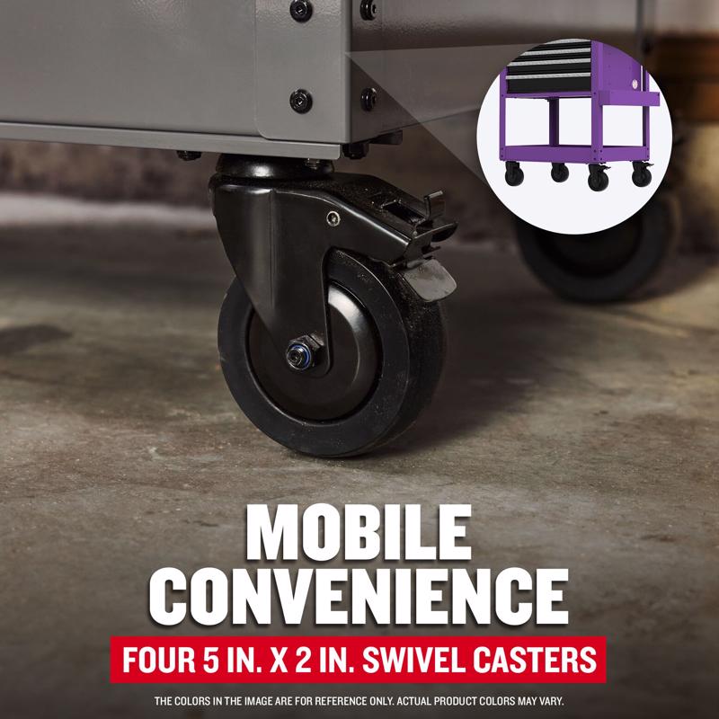 Craftsman 30 in. 4 drawer Metal Purple Utility Cart Rolling Tool Cart 41.38 in. H X 22 in. D