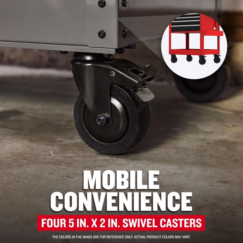 Craftsman 30 in. 4 drawer Metal Red Utility Cart Rolling Tool Cart 41.38 in. H X 22 in. D