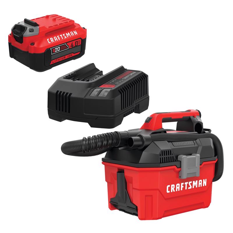 CRAFTSMAN V20 4AH Starter Kit with V20 2 Gallon Wet/Dry Vac