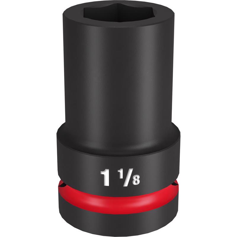 Milwaukee 1-1/8 in. X 1 in. drive SAE 6 Point Deep Impact Socket