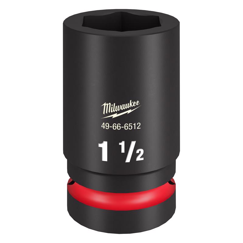 Milwaukee 1-1/2 X 1 in. drive SAE 6 Point Deep Impact Socket