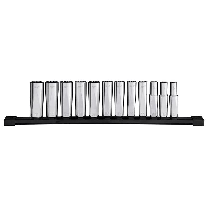 Milwaukee 3/8 in. drive Metric 12 Point Socket 12 pc