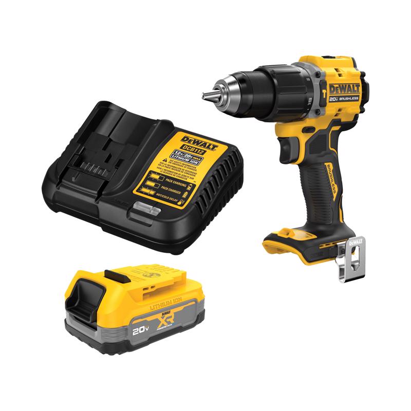 DEWALT 20V MAX POWERSTACK Starter Kit with 20V MAX ATOMIC 1/2 in. Hammer Drill