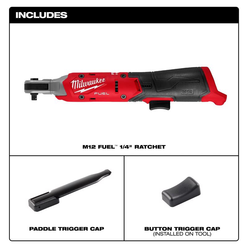 Milwaukee 12V FUEL 1/4 in. Brushless Cordless Ratchet Tool Only