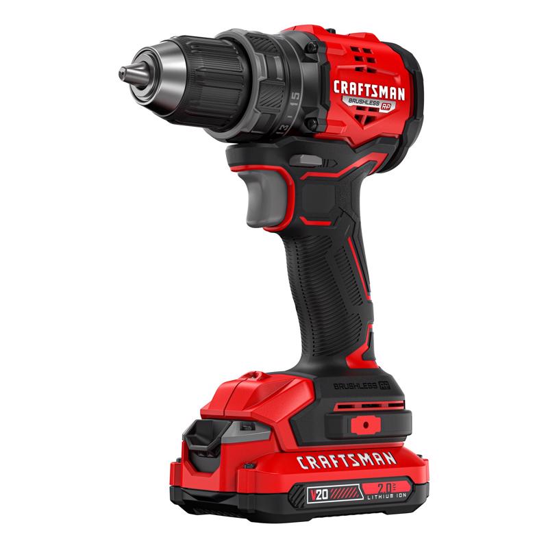 Craftsman V20 RP 1/2 in. Brushless Cordless Drill/Driver Kit (Battery & Charger)
