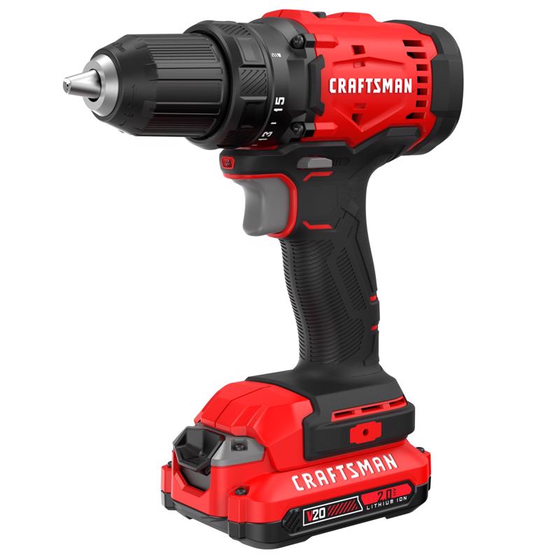 CRAFTSMAN V20 1/2 in. Brushed Cordless Drill Kit (Battery & Charger)