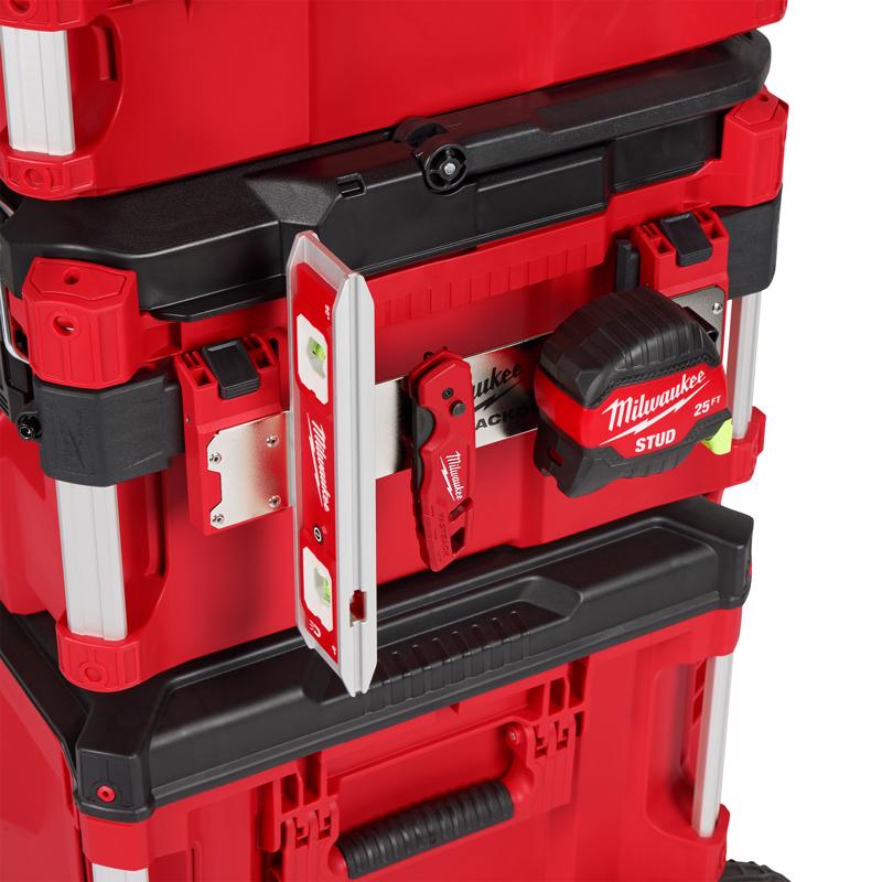 Milwaukee Packout 11.5 in. W X 3.5 in. H X 1.3 in. D Belt Clip Rack Plastic Gray/Red