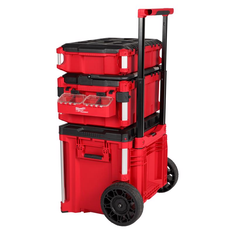 Milwaukee Packout 11.5 in. W X 4.9 in. H X 4.3 in. D Small Parts Bin Plastic 2 compartments Black/Re