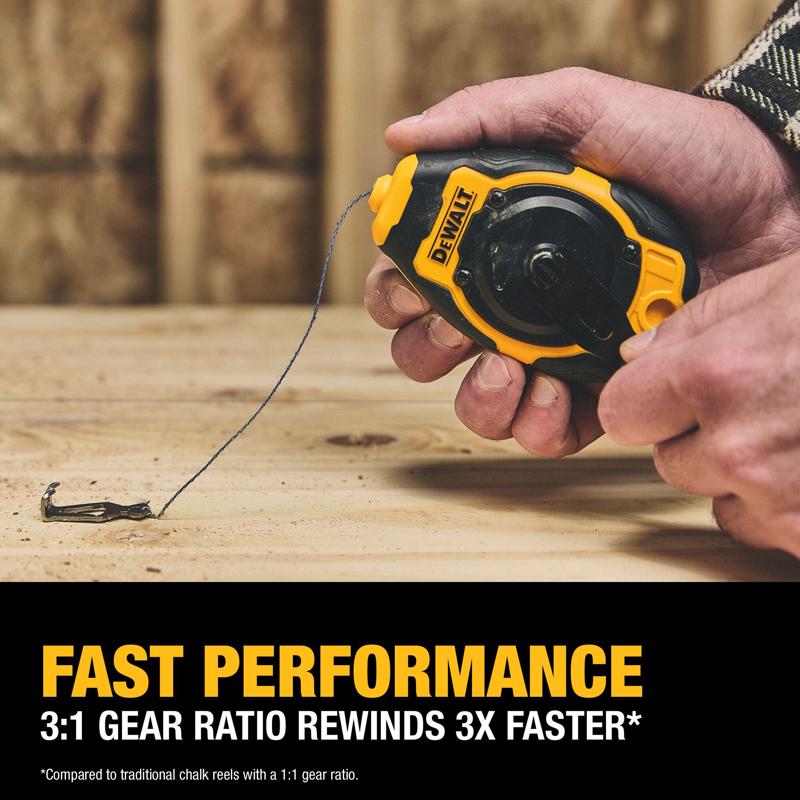 DeWalt Blue Compact Chalk Line Reel Kit 50 ft. Braided