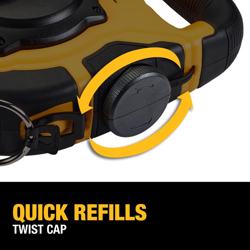 DeWalt Large Capacity Chalk Line Reel 150 ft. Braided