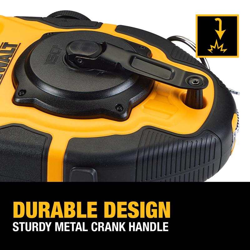 DeWalt Large Capacity Chalk Line Reel 150 ft. Braided