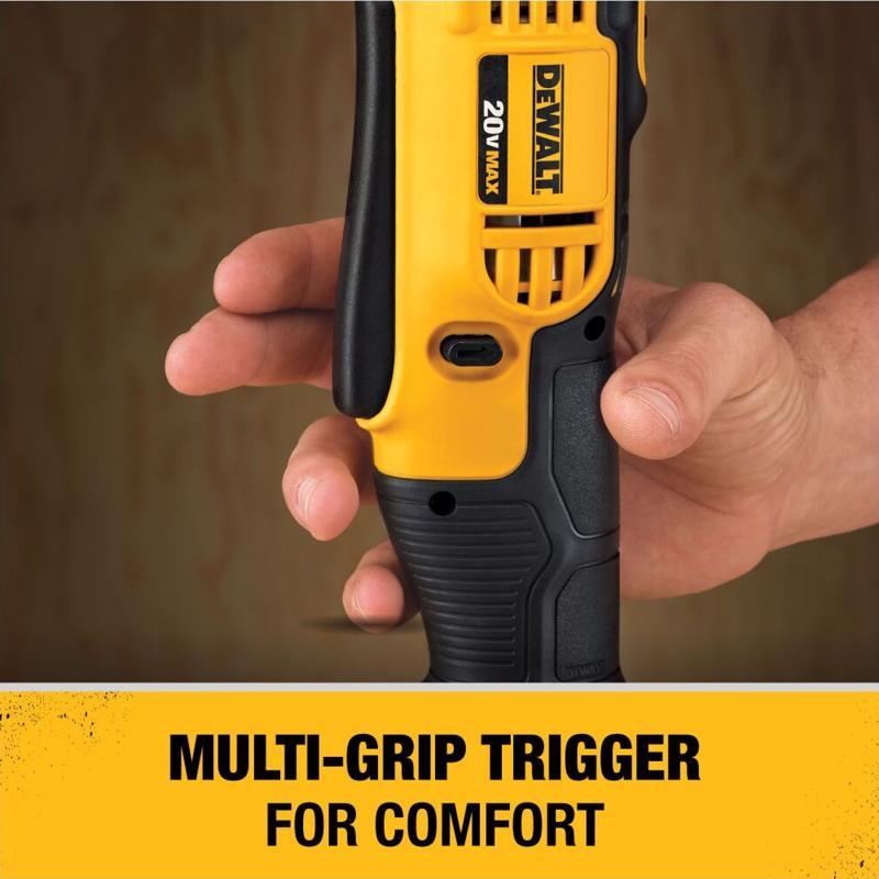 DeWalt 20V MAX 3/8 in. Brushed Cordless Right Angle Drill Tool Only