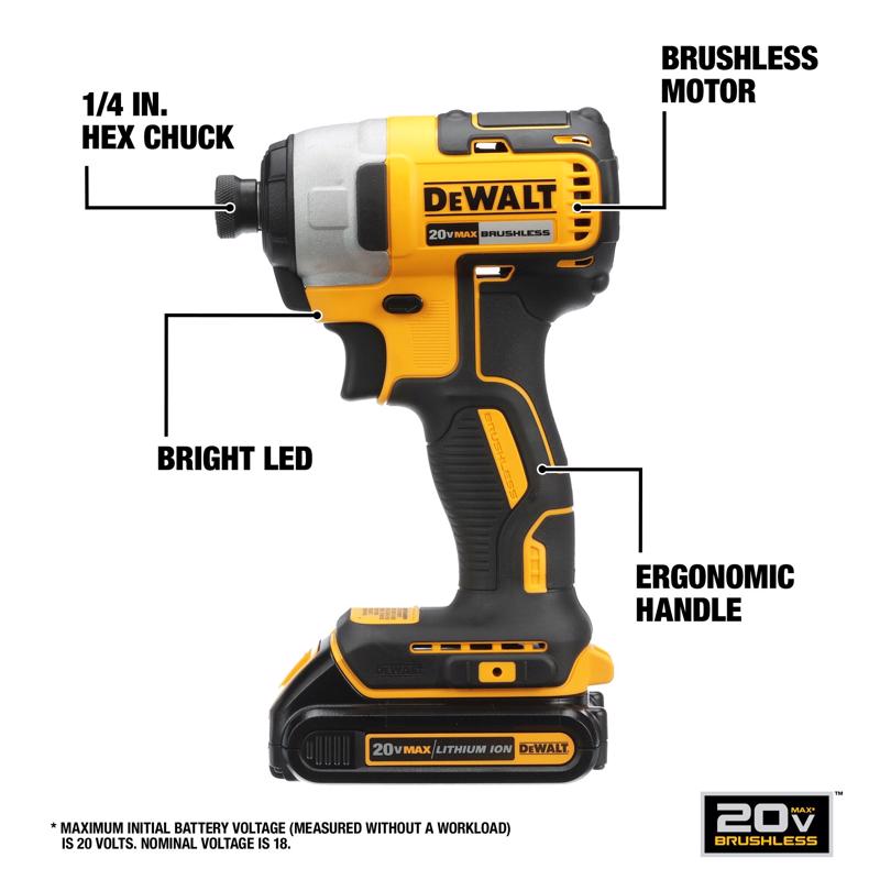 DeWalt 20V MAX Cordless Brushed 5 Tool Combo Kit