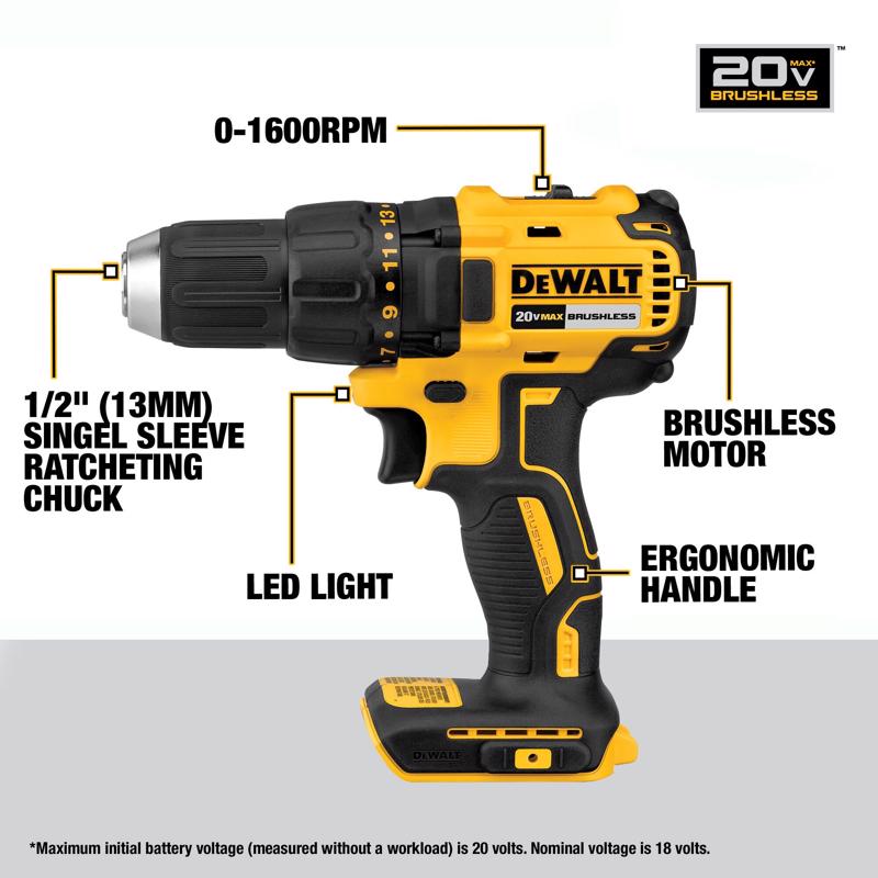 DeWalt 20V MAX Cordless Brushed 7 Tool Combo Kit