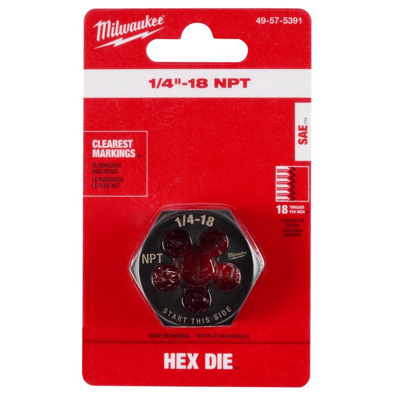 Milwaukee High Carbon Steel SAE Hexagon Die 1 pc