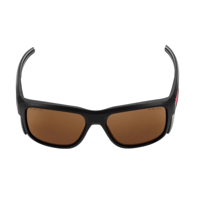 Milwaukee Full Frame Safety Glasses Brown Lens Black Frame 1 pair