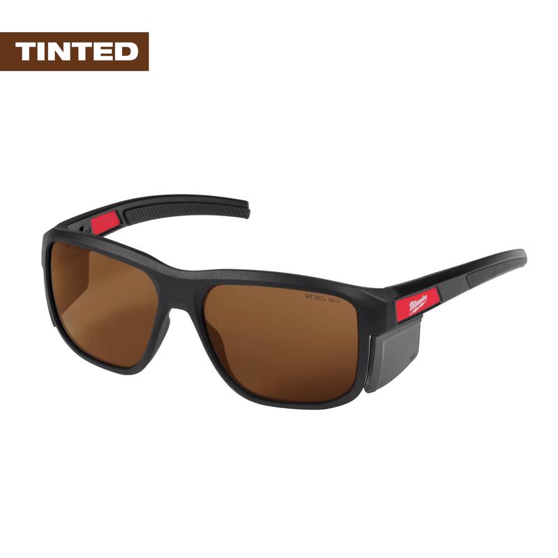 Milwaukee Full Frame Safety Glasses Brown Lens Black Frame 1 pair