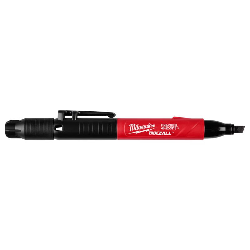 Milwaukee Black Fine and Chisel Tips Jobsite Marker 1 pk