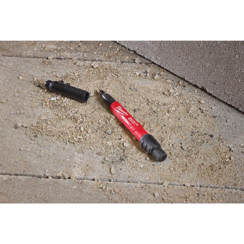 Milwaukee Inkzall Black Ultra Fine and Fine Tips Jobsite Marker 1 pc