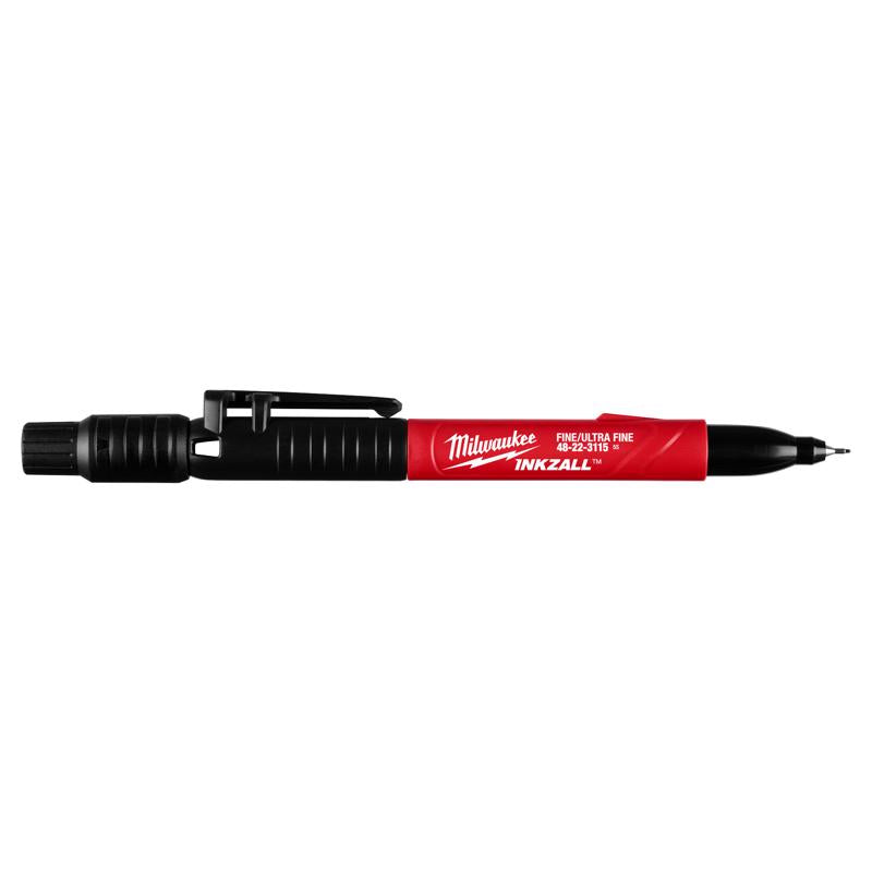 Milwaukee Inkzall Black Ultra Fine and Fine Tips Jobsite Marker 1 pc
