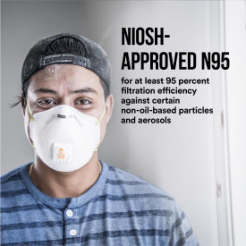 3M Cool Flow N95 Disposable Particulate Respirator Valved White 15 pk