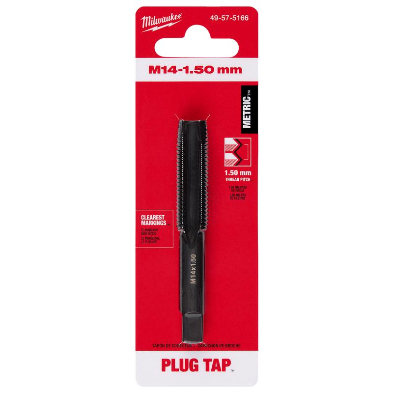 Milwaukee High Carbon Steel Metric Straight Plug Tap M14-1.5 mm 1 pc