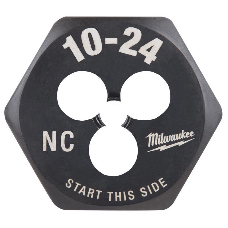 Milwaukee High Carbon Steel SAE Hexagon Die 10-24 NC 1 pc