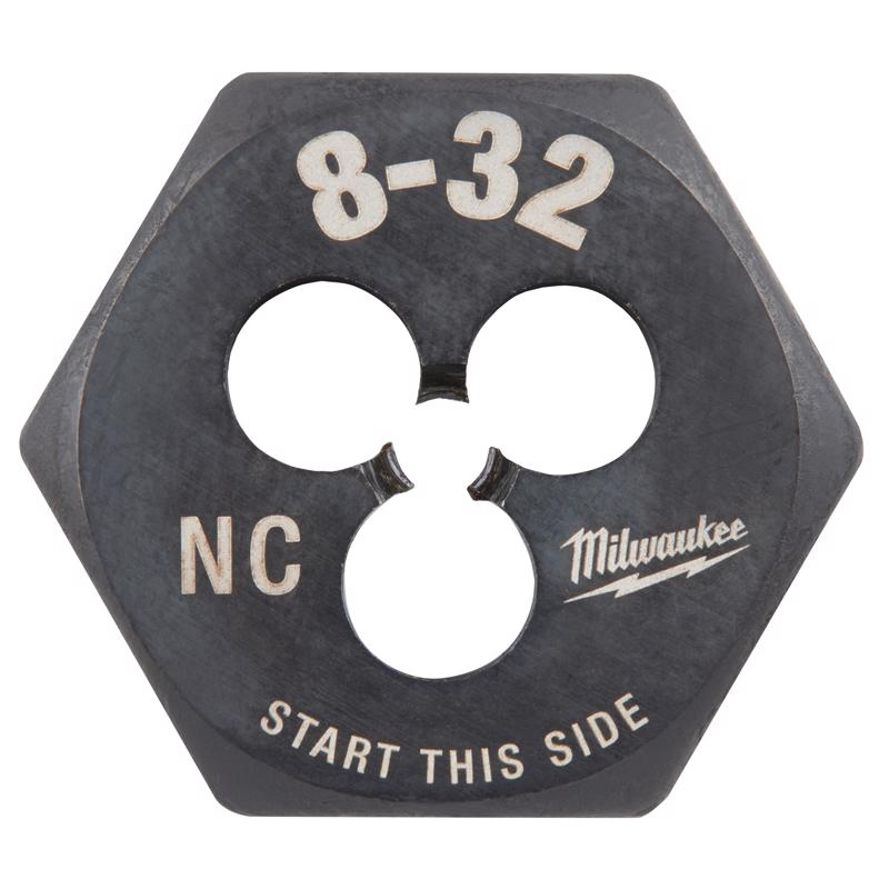 Milwaukee High Carbon Steel SAE Hexagon Die 8-32 NC 1 pc