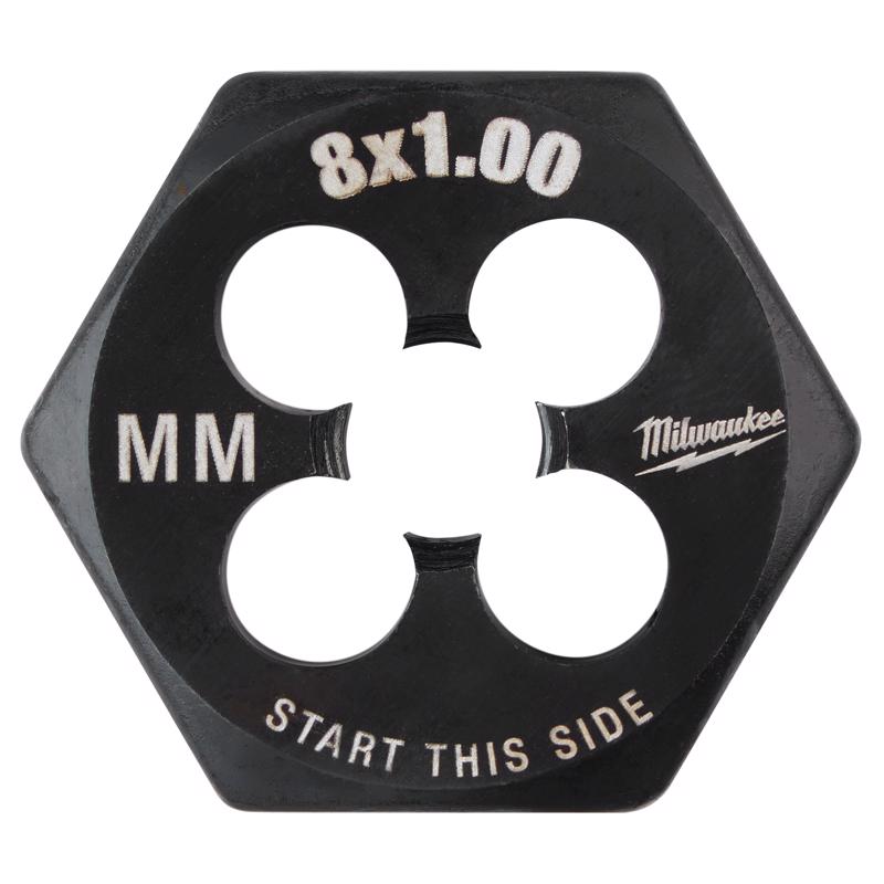 Milwaukee High Carbon Steel Metric Hexagon Die M8-1.0 mm 1 pc