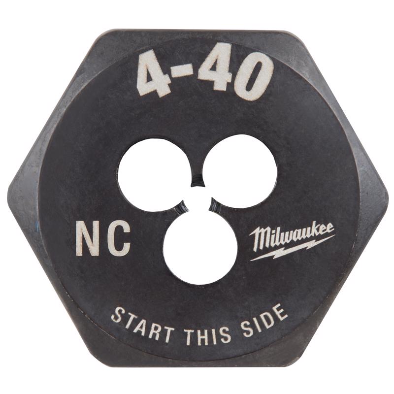 Milwaukee High Carbon Steel SAE Hexagon Die 4-40 NC 1 pc