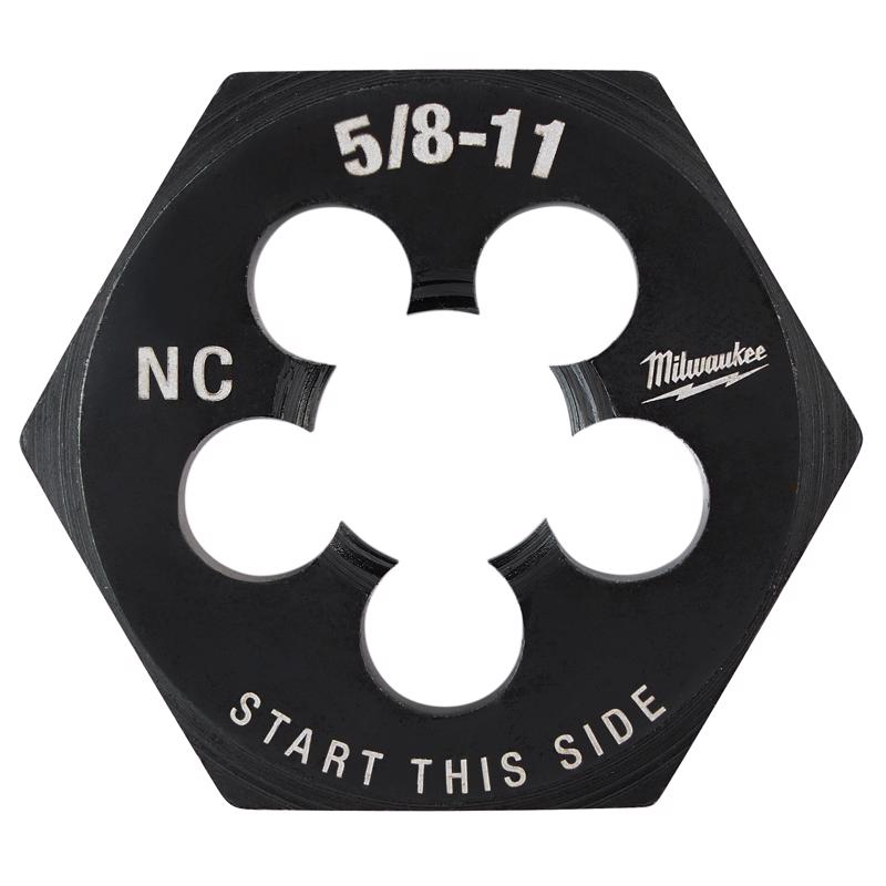 Milwaukee High Carbon Steel SAE NC Hexagon Die 5/8-11 NC 1 pc